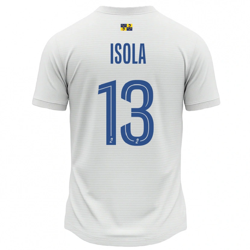 Danxen Men Baptiste Isola #13 White Blue Away Jersey 2025/26 T-Shirt