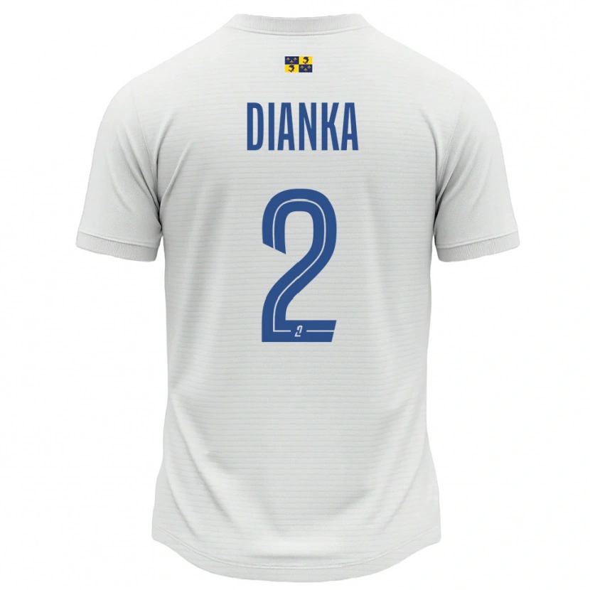 Danxen Men Djibril Dianka #2 White Blue Away Jersey 2025/26 T-Shirt