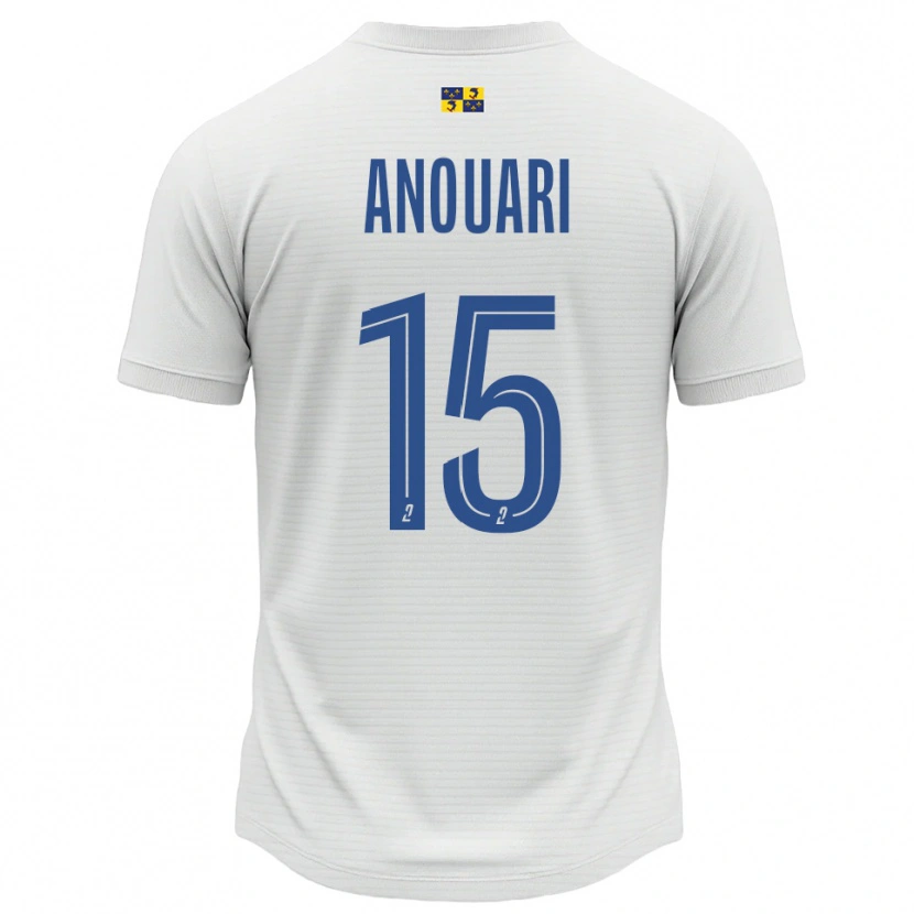 Danxen Men Naël Anouari #15 White Blue Away Jersey 2025/26 T-Shirt