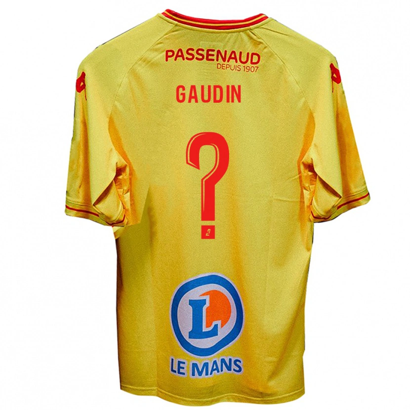 Danxen Men Mathis Gaudin #0 Yellow Away Jersey 2025/26 T-Shirt