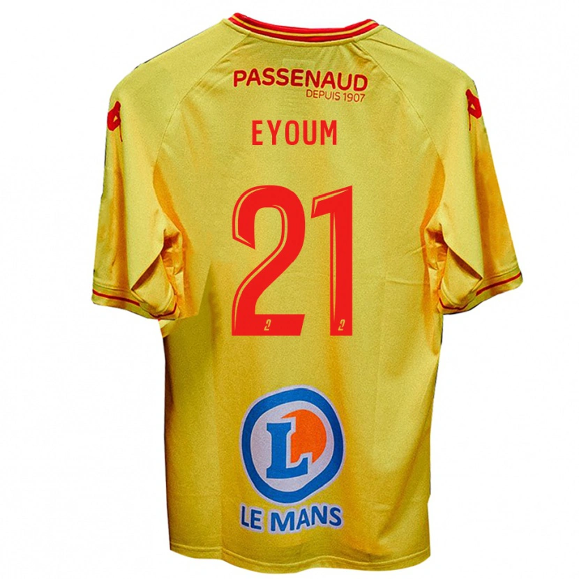 Danxen Men Théo Eyoum #21 Yellow Away Jersey 2025/26 T-Shirt