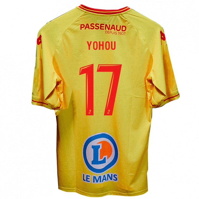 Danxen Men Samuel Yohou #17 Yellow Away Jersey 2025/26 T-Shirt