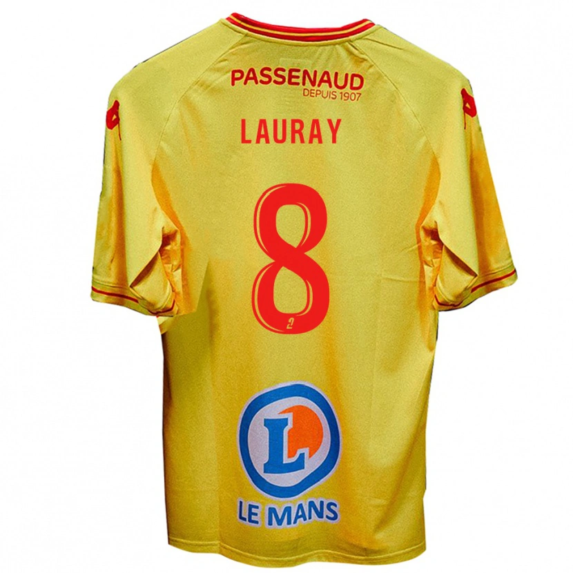 Danxen Men Alexandre Lauray #8 Yellow Away Jersey 2025/26 T-Shirt