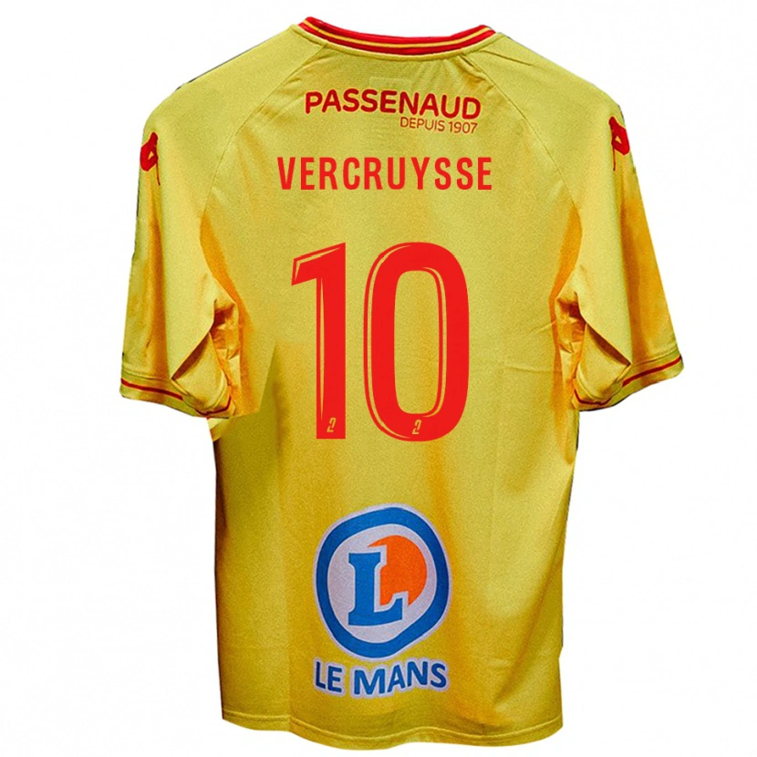Danxen Men Jean Vercruysse #10 Yellow Away Jersey 2025/26 T-Shirt