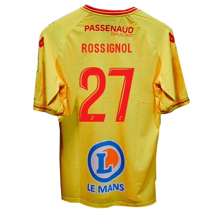 Danxen Men Martin Rossignol #27 Yellow Away Jersey 2025/26 T-Shirt