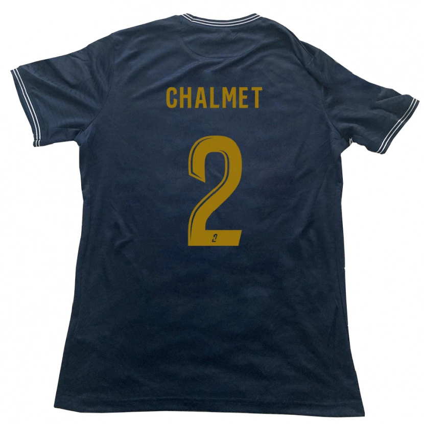 Danxen Men Maël Chalmet #2 Navy Gold Away Jersey 2025/26 T-Shirt