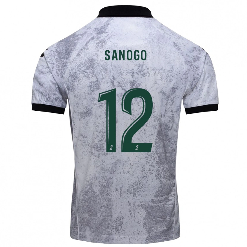 Danxen Men Aboudramane Sanogo #12 White Black Away Jersey 2025/26 T-Shirt