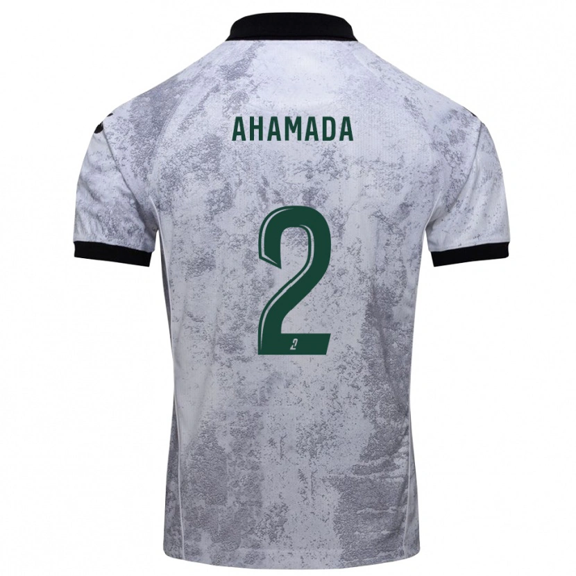 Danxen Men Mohafidh Ahamada #2 White Black Away Jersey 2025/26 T-Shirt