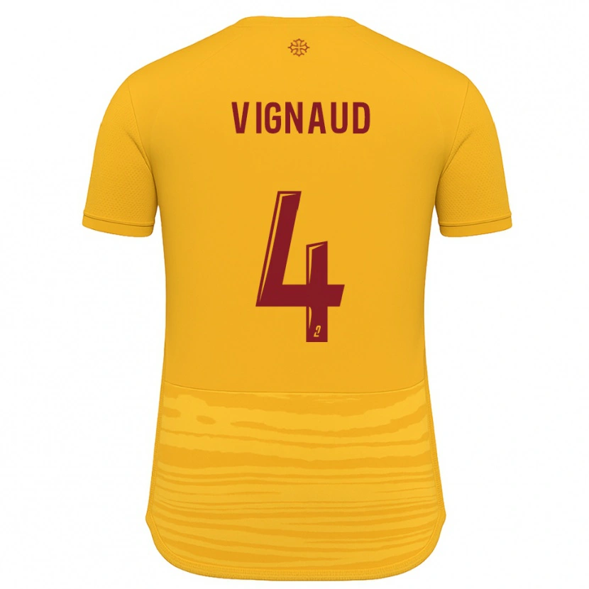 Danxen Men Emile Vignaud #4 Orange Burgundy Away Jersey 2025/26 T-Shirt