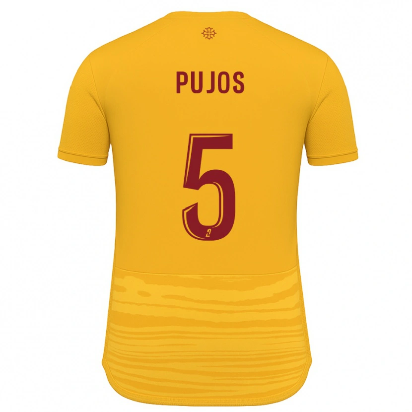 Danxen Men Julien Pujos #5 Orange Burgundy Away Jersey 2025/26 T-Shirt