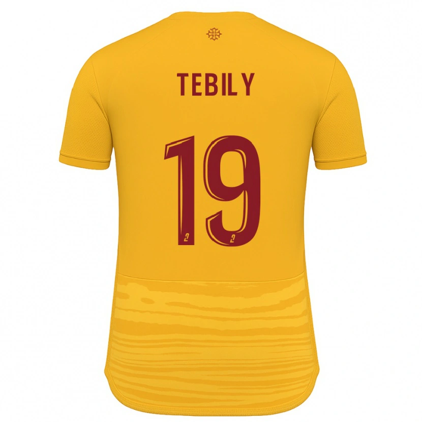 Danxen Men Hermann Tebily #19 Orange Burgundy Away Jersey 2025/26 T-Shirt