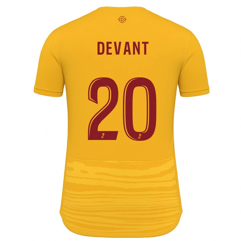Danxen Men Caroline Devant #20 Orange Burgundy Away Jersey 2025/26 T-Shirt