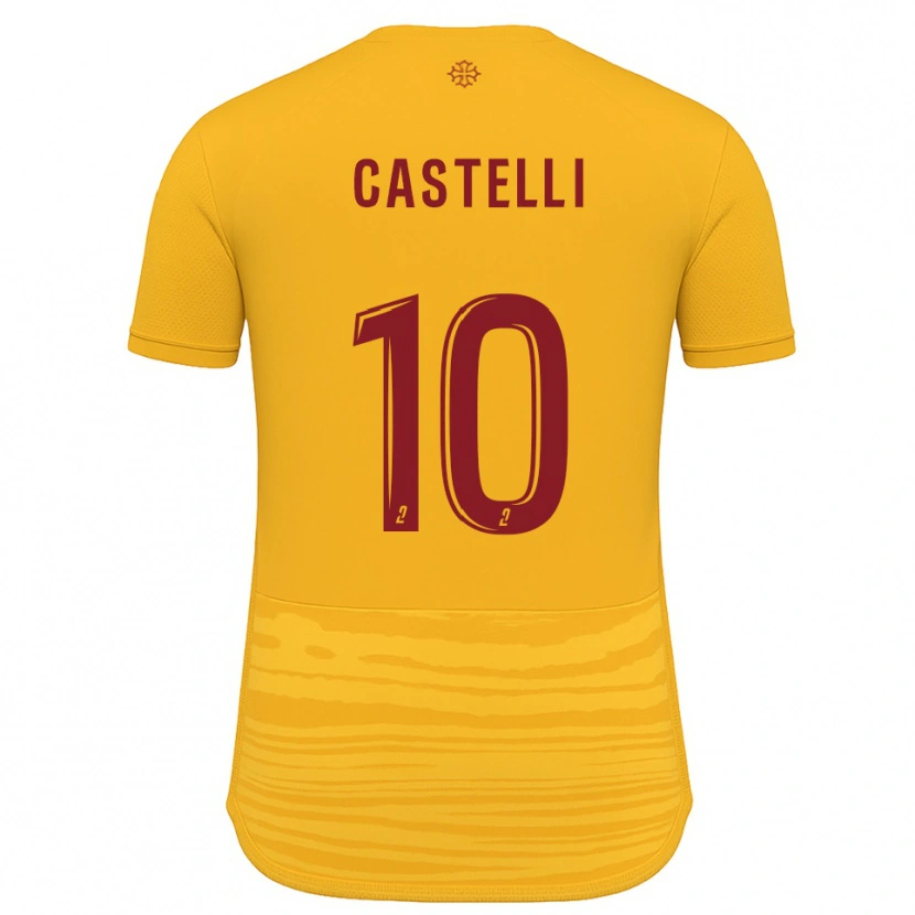Danxen Men Fabio Castelli #10 Orange Burgundy Away Jersey 2025/26 T-Shirt