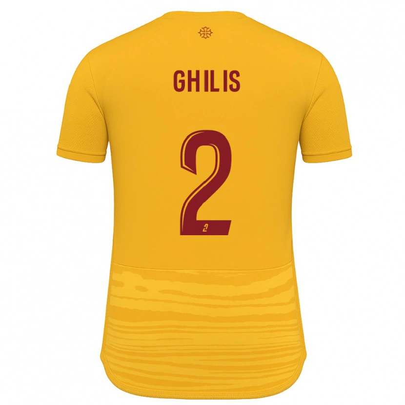 Danxen Men Mohamed Ghilis #2 Orange Burgundy Away Jersey 2025/26 T-Shirt
