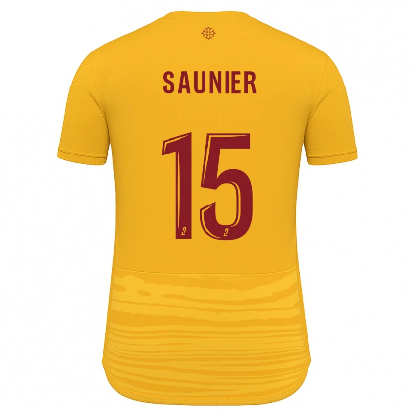 Danxen Men Océane Saunier #15 Orange Burgundy Away Jersey 2025/26 T-Shirt