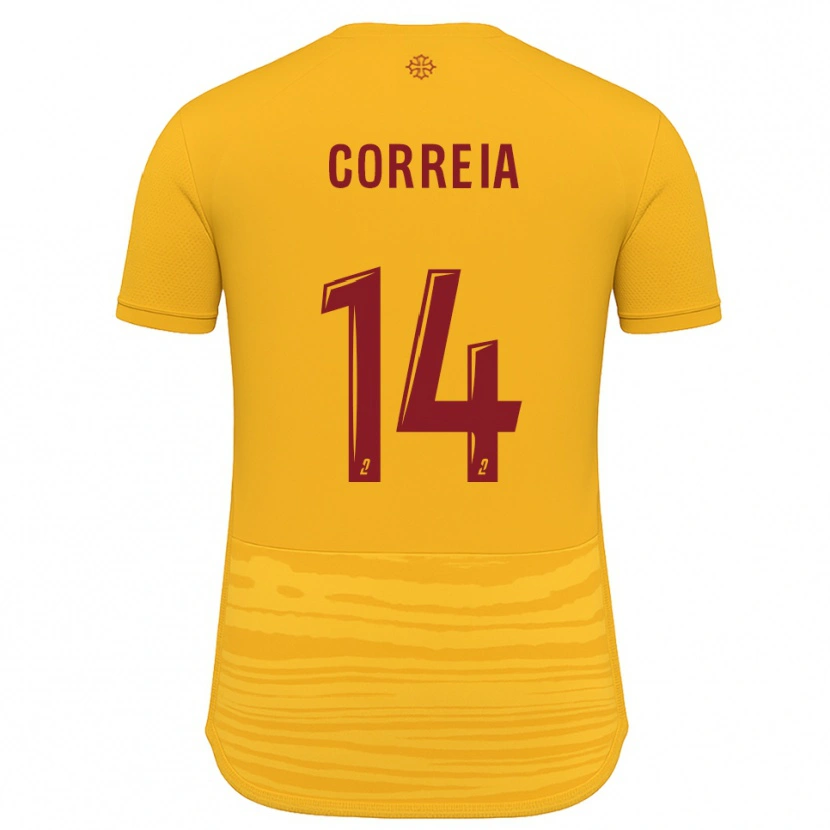 Danxen Men Tiago Correia #14 Orange Burgundy Away Jersey 2025/26 T-Shirt