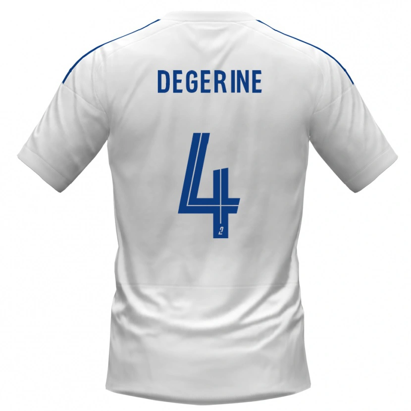 Danxen Men Saveriu Degerine #4 White Blue Away Jersey 2025/26 T-Shirt