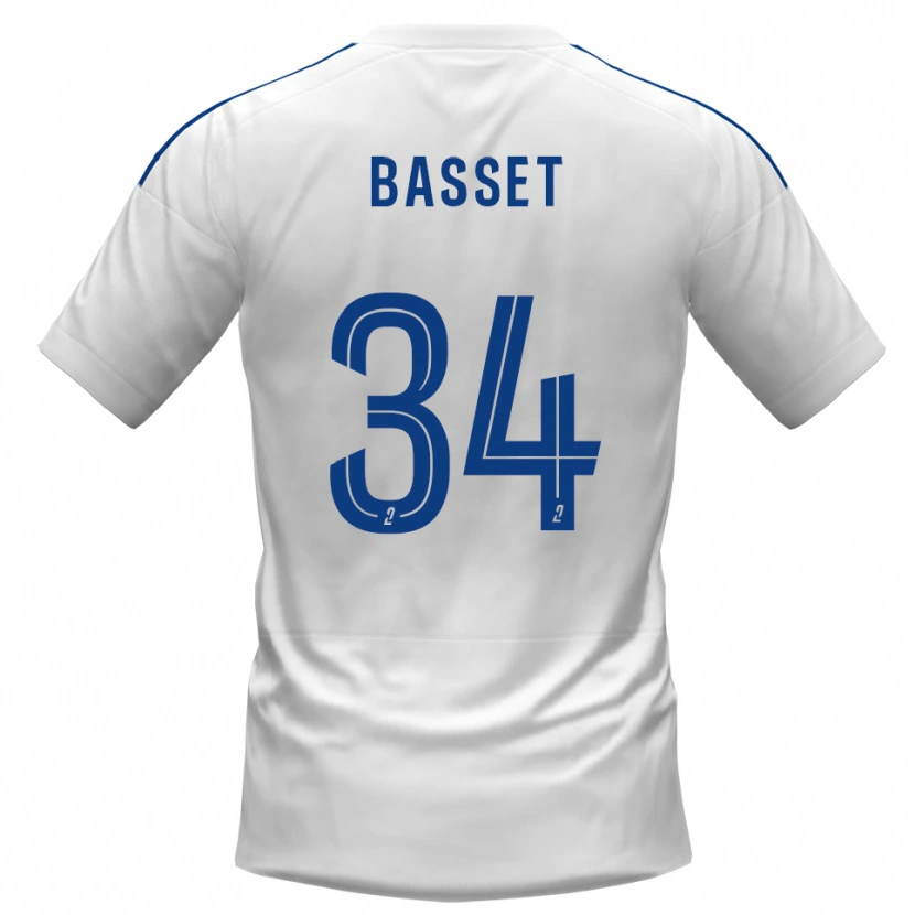 Danxen Men Donovan Basset #34 White Blue Away Jersey 2025/26 T-Shirt
