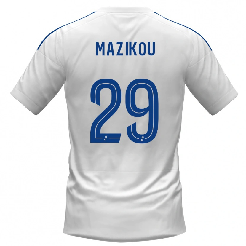 Danxen Men Steevy Mazikou #29 White Blue Away Jersey 2025/26 T-Shirt