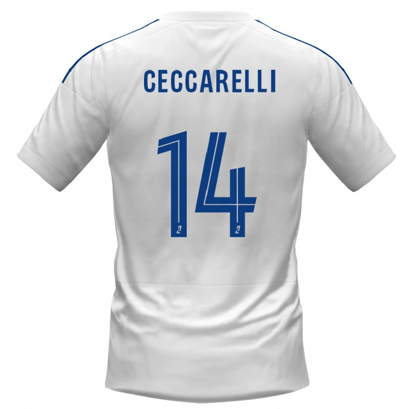 Danxen Men Grégory Ceccarelli #14 White Blue Away Jersey 2025/26 T-Shirt