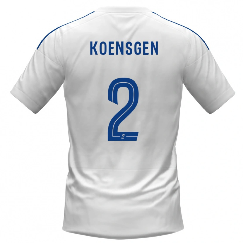 Danxen Men Félicien Koensgen #2 White Blue Away Jersey 2025/26 T-Shirt