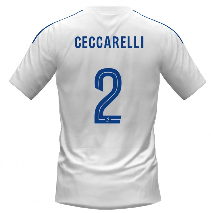 Danxen Men Gabriel Ceccarelli #2 White Blue Away Jersey 2025/26 T-Shirt