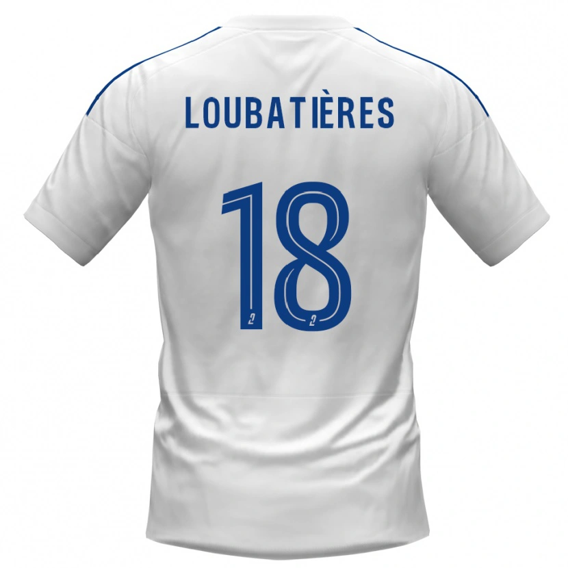 Danxen Men Matéo Loubatières #18 White Blue Away Jersey 2025/26 T-Shirt