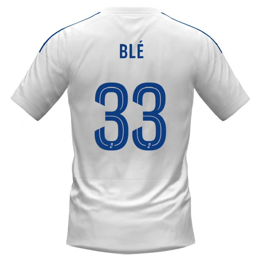 Danxen Men Maxime Blé #33 White Blue Away Jersey 2025/26 T-Shirt