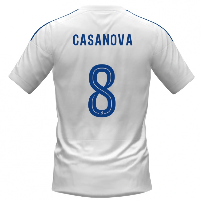 Danxen Men Nicolas Casanova #8 White Blue Away Jersey 2025/26 T-Shirt