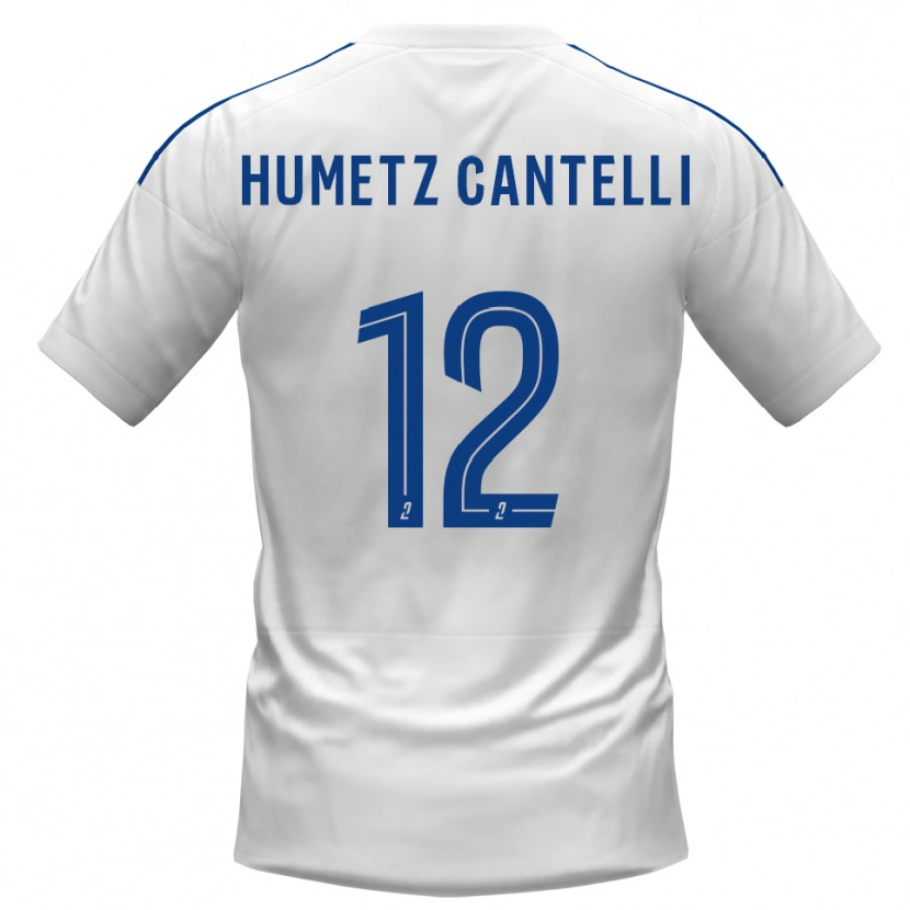 Danxen Men Ange Humetz Cantelli #12 White Blue Away Jersey 2025/26 T-Shirt