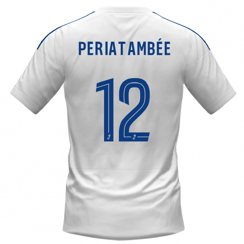 Danxen Men Tanis Periatambée #12 White Blue Away Jersey 2025/26 T-Shirt