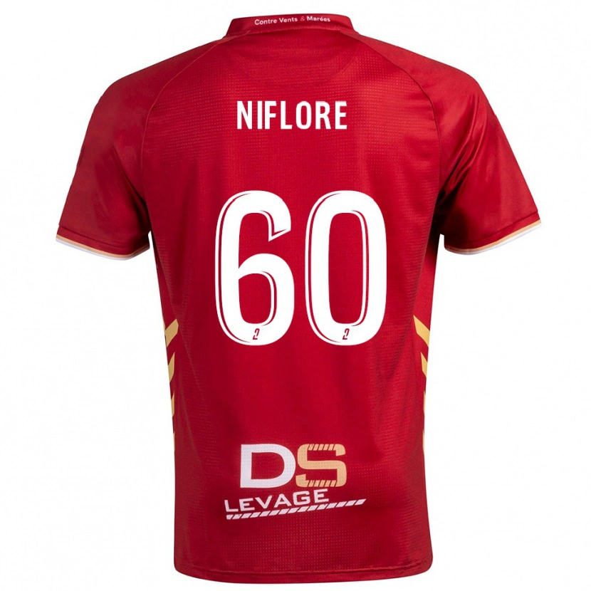 Danxen Men Mathys Niflore #60 Burgundy Gold Away Jersey 2025/26 T-Shirt