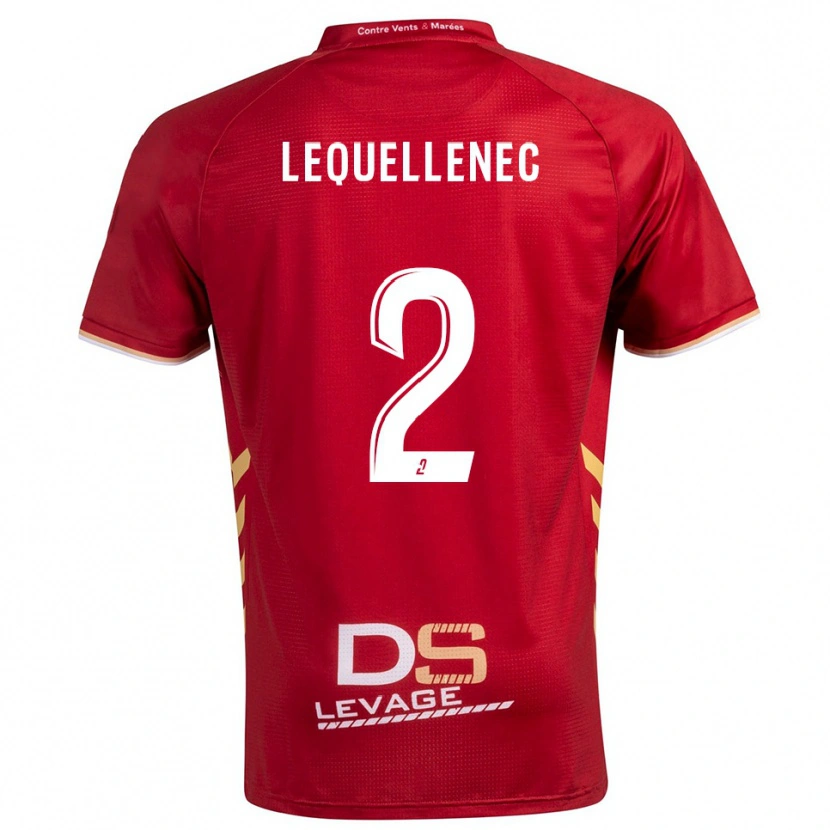 Danxen Men Yanis Lequellenec #2 Burgundy Gold Away Jersey 2025/26 T-Shirt