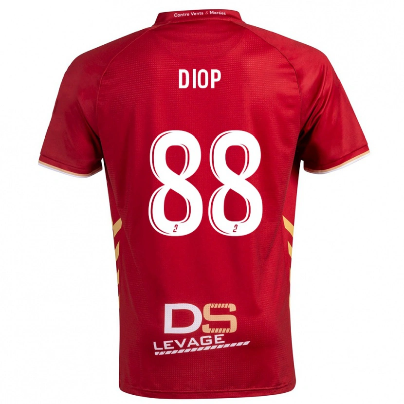 Danxen Men Malick Diop #88 Burgundy Gold Away Jersey 2025/26 T-Shirt