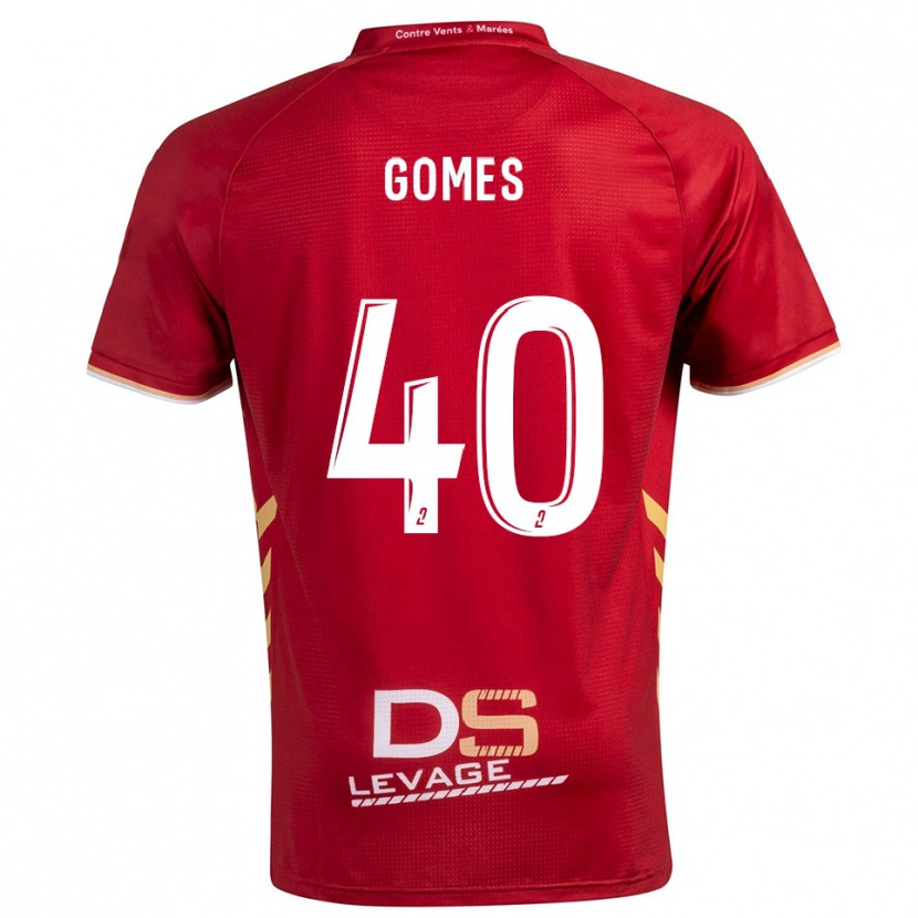 Danxen Men Yvan Gomes #40 Burgundy Gold Away Jersey 2025/26 T-Shirt