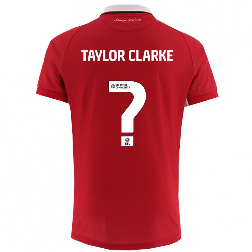 Danxen Women Omar Taylor-Clarke #0 Red White Home Jersey 2025/26 T-Shirt