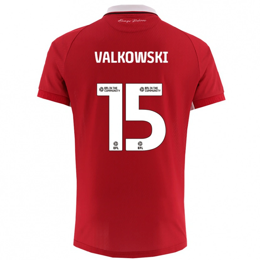 Danxen Women Pawel Valkowski #15 Red White Home Jersey 2025/26 T-Shirt