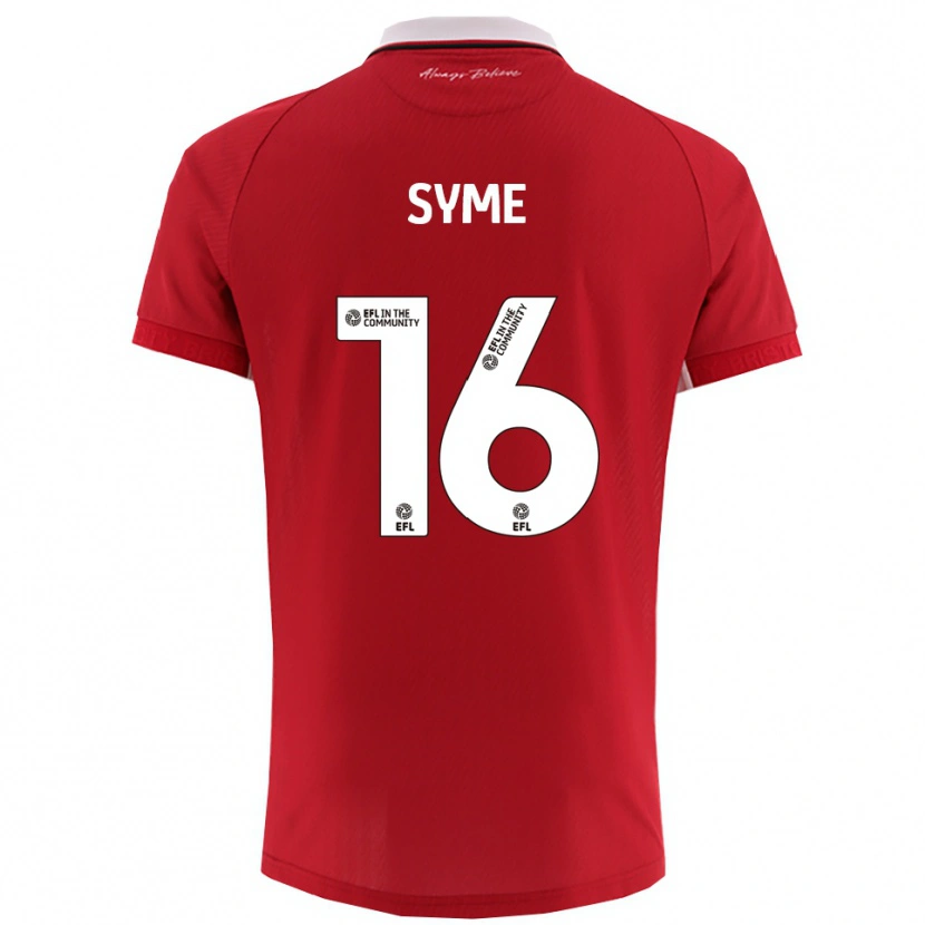Danxen Women Emily Syme #16 Red White Home Jersey 2025/26 T-Shirt