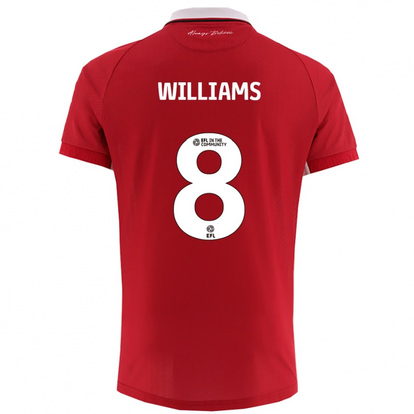 Danxen Women Joe Williams #8 Red White Home Jersey 2025/26 T-Shirt