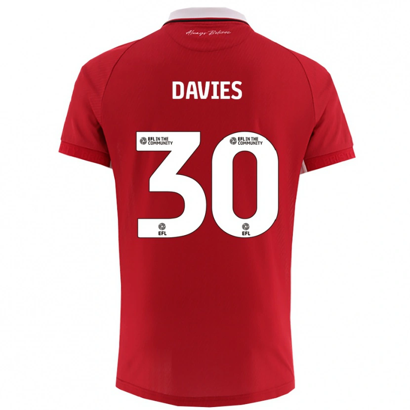 Danxen Women Yasmin Davies #30 Red White Home Jersey 2025/26 T-Shirt