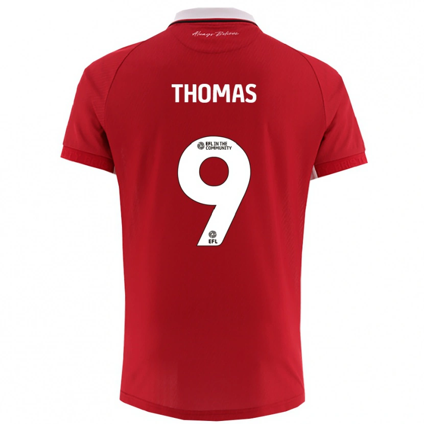 Danxen Women Olly Thomas #9 Red White Home Jersey 2025/26 T-Shirt