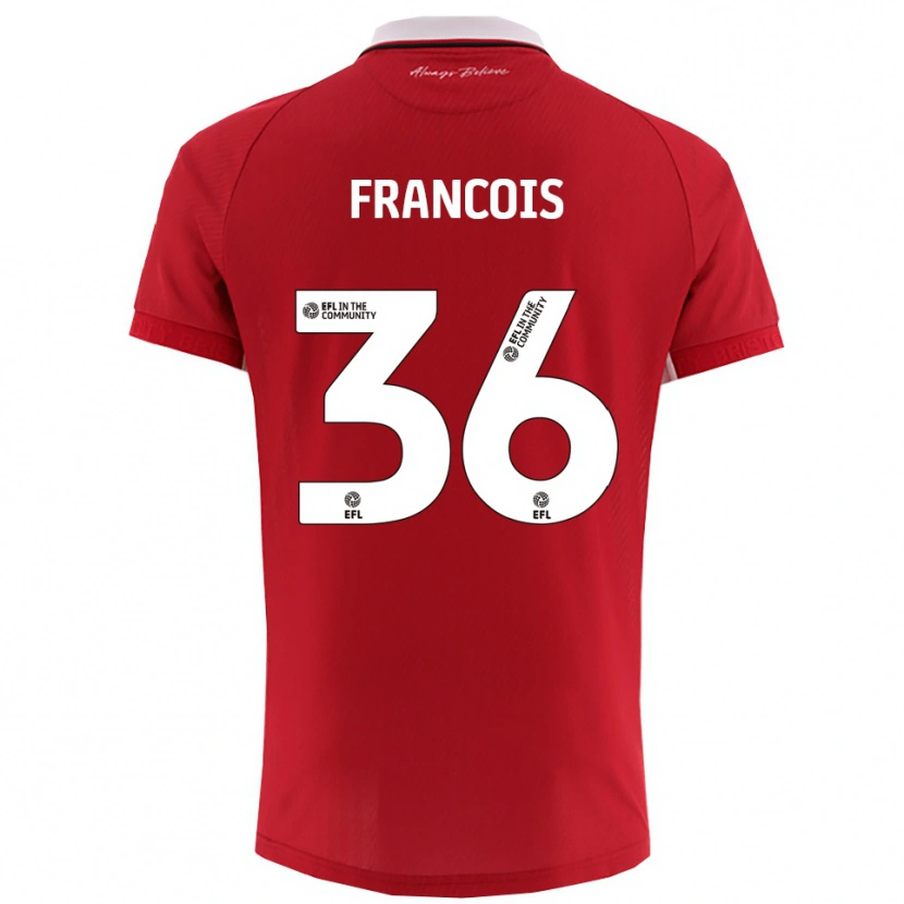 Danxen Women Marlee Francois #36 Red White Home Jersey 2025/26 T-Shirt