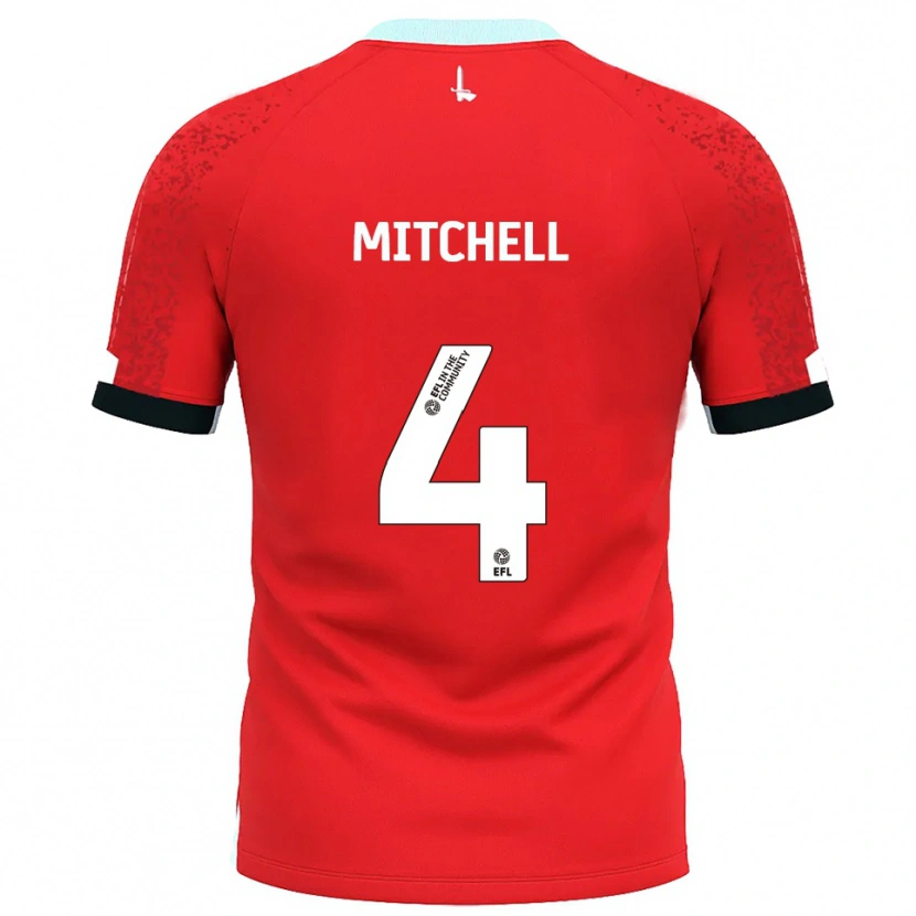 Danxen Women Alex Mitchell #4 Red White Home Jersey 2025/26 T-Shirt