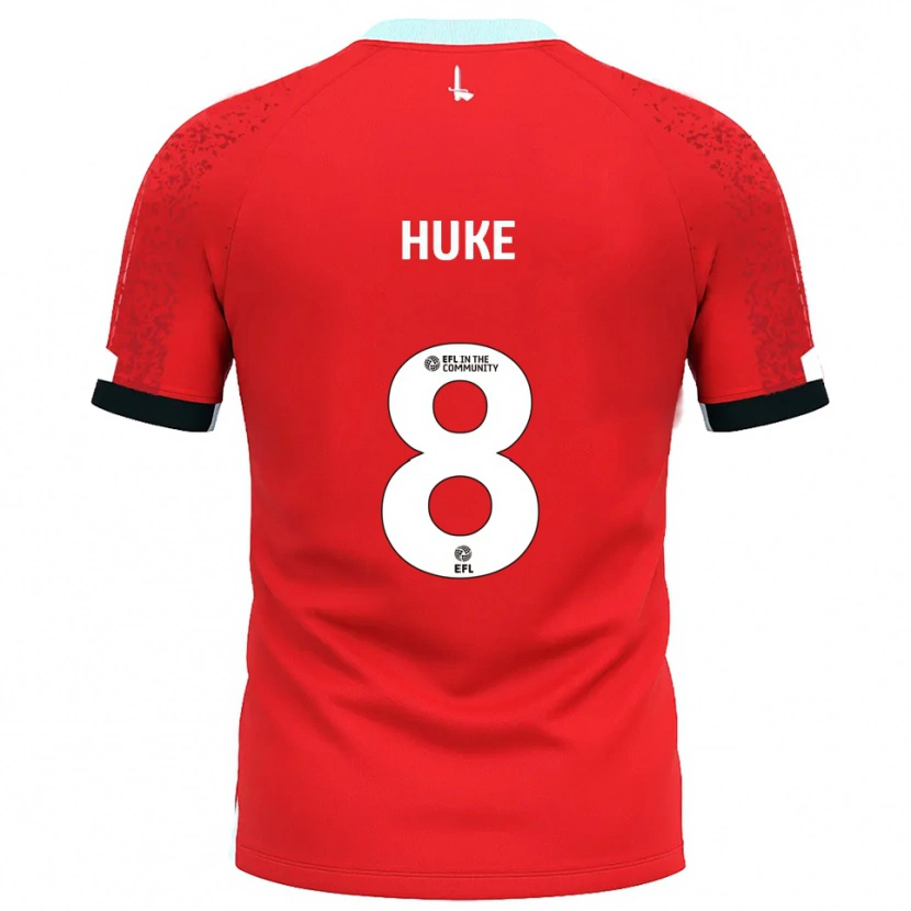 Danxen Women Ryan Huke #8 Red White Home Jersey 2025/26 T-Shirt