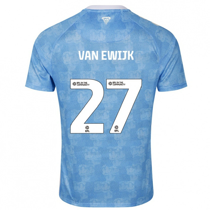 Danxen Women Milan Van Ewijk #27 Sky Blue White Home Jersey 2025/26 T-Shirt