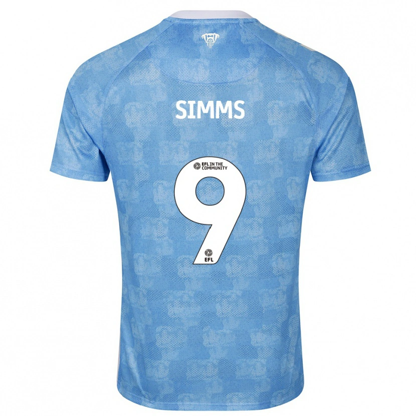 Danxen Women Ellis Simms #9 Sky Blue White Home Jersey 2025/26 T-Shirt