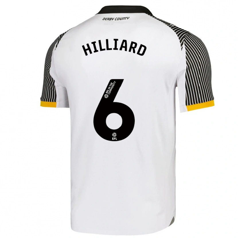 Danxen Women Ella Hilliard #6 White Black Home Jersey 2025/26 T-Shirt