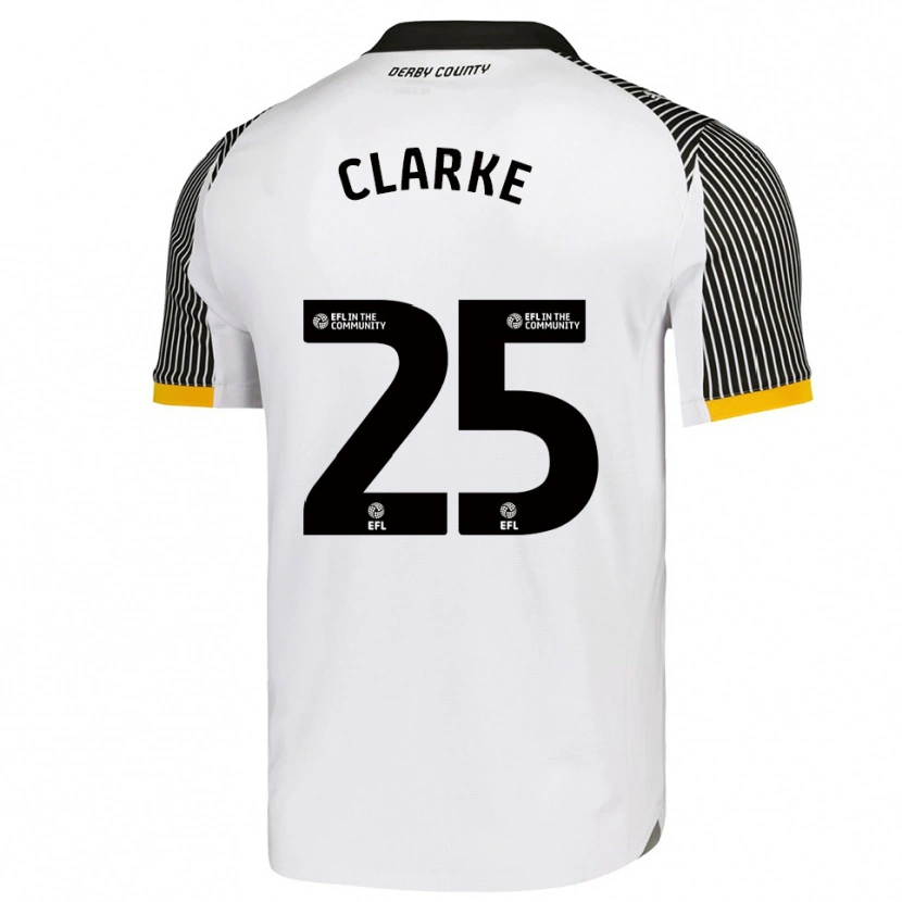 Danxen Women Matt Clarke #25 White Black Home Jersey 2025/26 T-Shirt