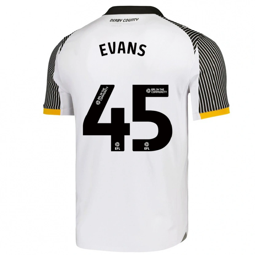 Danxen Women Harry Evans #45 White Black Home Jersey 2025/26 T-Shirt