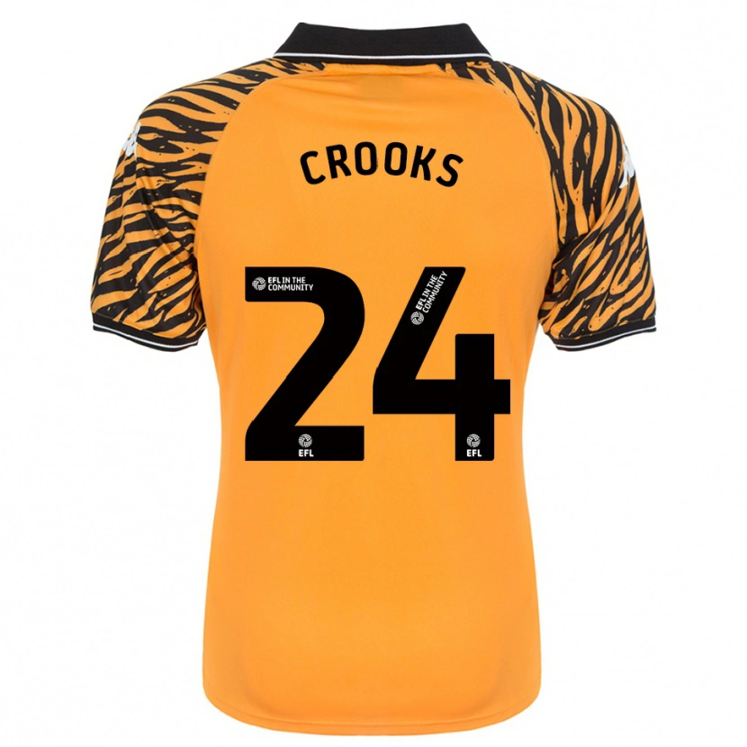 Danxen Women Matt Crooks #24 Orange Black Home Jersey 2025/26 T-Shirt